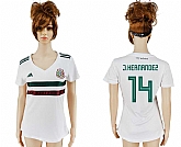 Women Mexico 14 J. HERNANDEZ Away 2018 FIFA World Cup Soccer Jersey,baseball caps,new era cap wholesale,wholesale hats